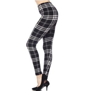 Soft Brushed Plaid Leggings.